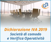 Dichiarazione IVA 2019: Società di comodo e Verifica Operatività
