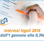 Interessi legali 2018: dall'1 gennaio allo 0,3%