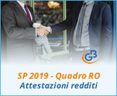 SP 2019 Quadro RO: gestione attestazioni redditi