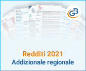 Redditi 2021: Addizionale regionale