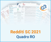 Redditi SC 2021: Quadro RO